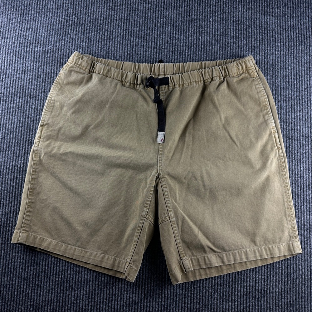 Gramicci Mens XL G-Shorts Tan Khaki Cotton Climbing Hiking Cinch Belt Shorts